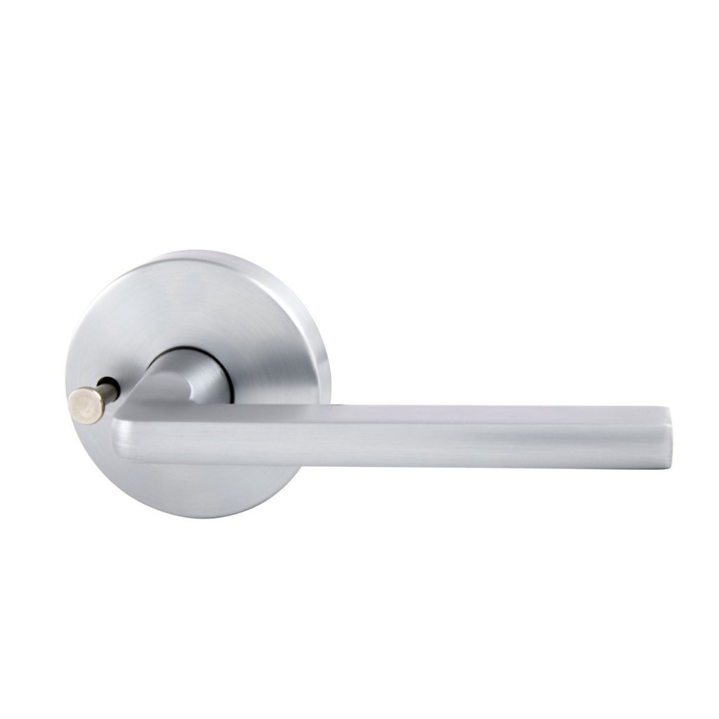 Gainsborough Avant with QuickFix Alba Privacy Lever Set with Latch in Brushed Satin Chrome