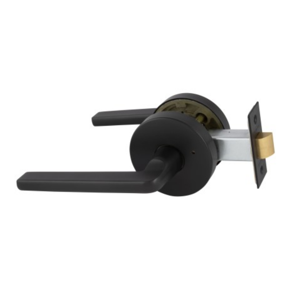 Gainsborough Avant with QuickFix Alba Privacy Lever Set with Latch in Matte Black