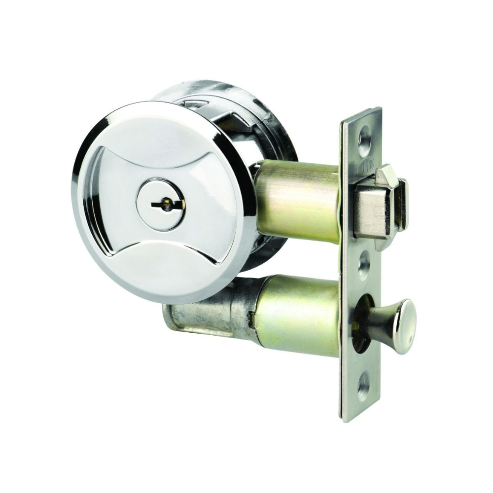 Lockwood Cavity Sliding Door Entrance Lock Set Chrome Plate - Barwon Timber
