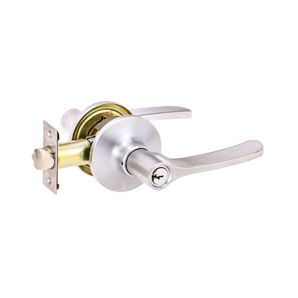 Lockwood Symmetry® Series Vicinity Entrance Lever Set - Satin Chrome