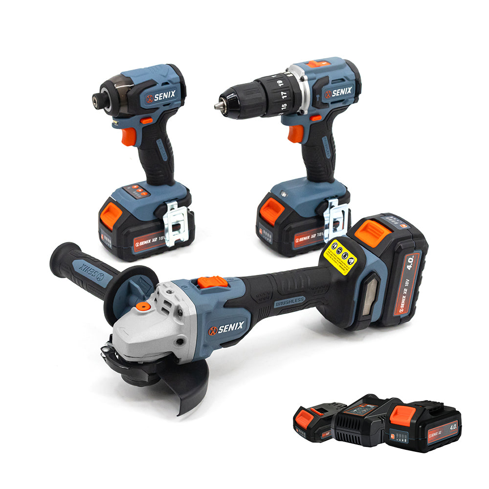 SENIX X2 18V 3 Piece Combo Kit S1