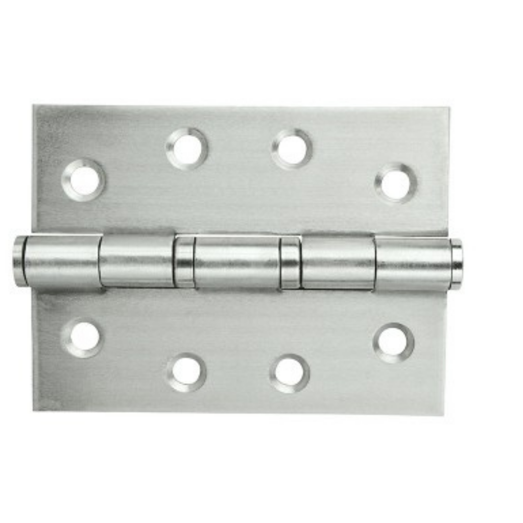 Romak Bearing Broad Butt Hinge SS 100mm x 75mm Fixed Pin BRUSHED