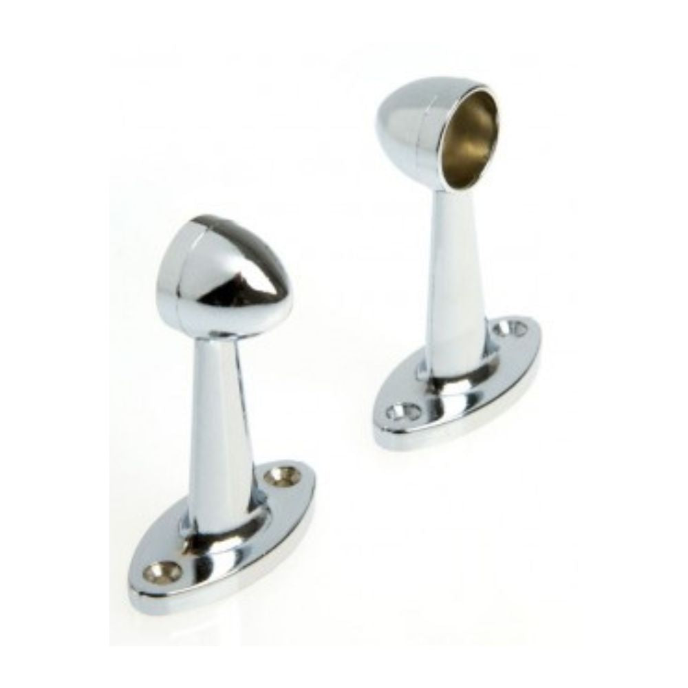 Romak Pillar End Chrome Plated Pack of 2