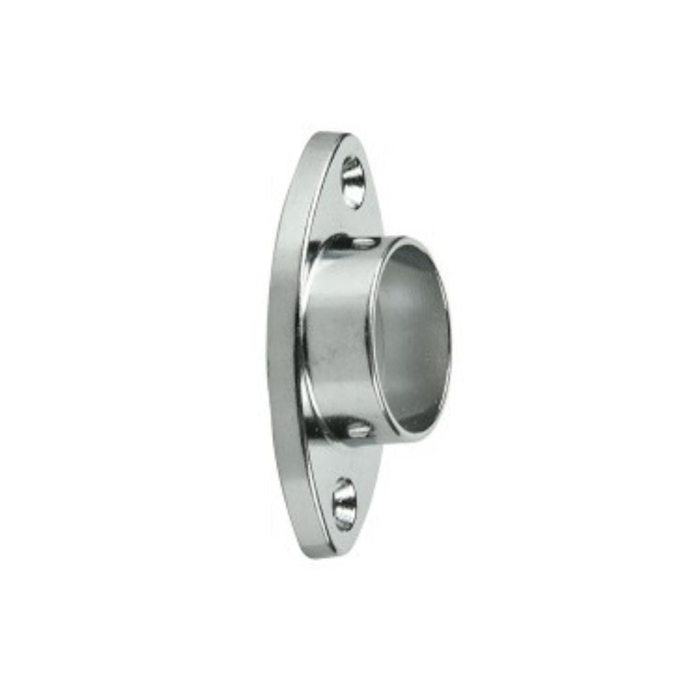 Romak Oval Base Flange 25mm Chrome Plated