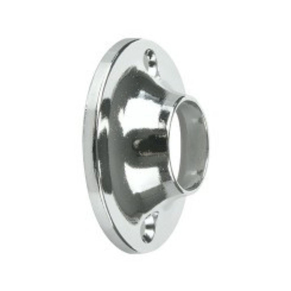 Romak Round Base Flange 19mm Chrome Plated
