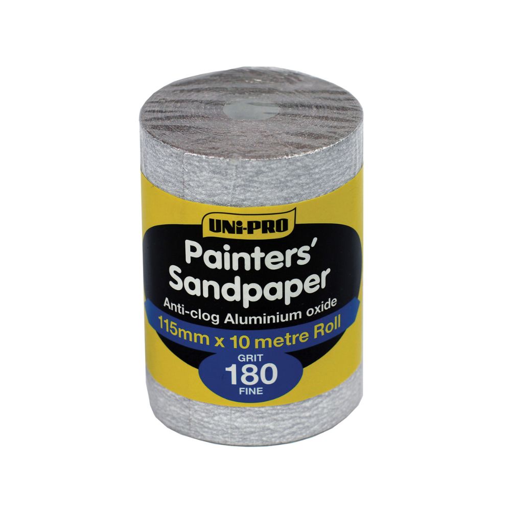 UNi-PRO Aluminium Oxide 10 Metre Roll - Grit 80, 120, 180, and 220.