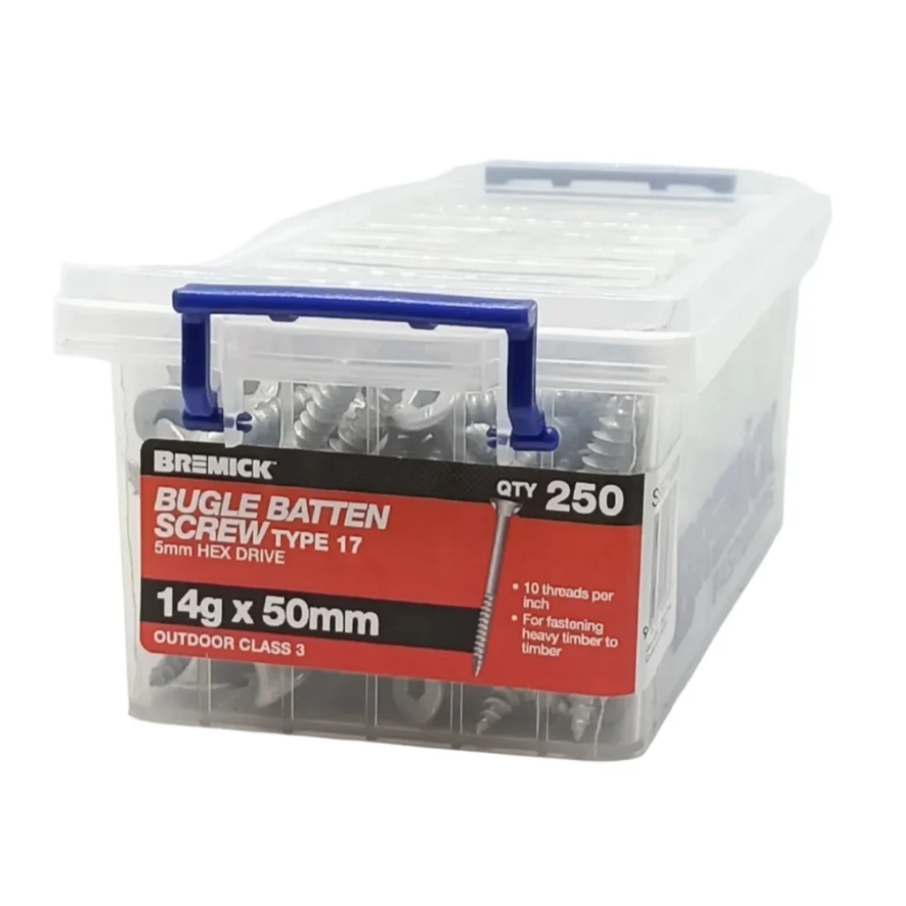 Bremick Galvanised Bugle Screw 14g x 50mm - Pack of 250