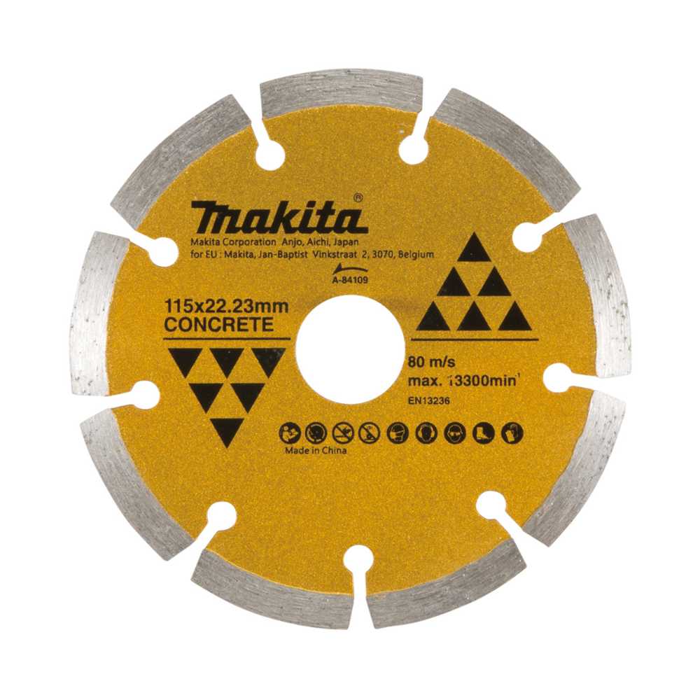 Makita Diamond Saw Blade Segmented, 115 x 22.23mm