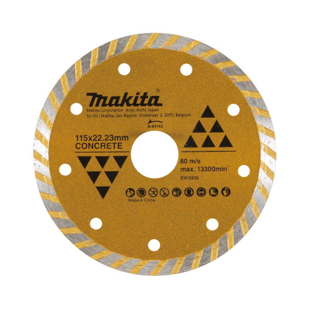 Makita Diamond Blade Turbo Concrete Saw,  115 x 22.23mm