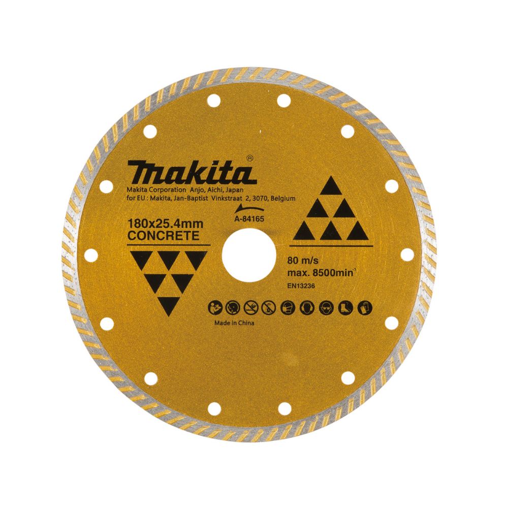 Makita Diamond Blade Turbo Standard for Saw, 180mm x 25.4/22.23mm