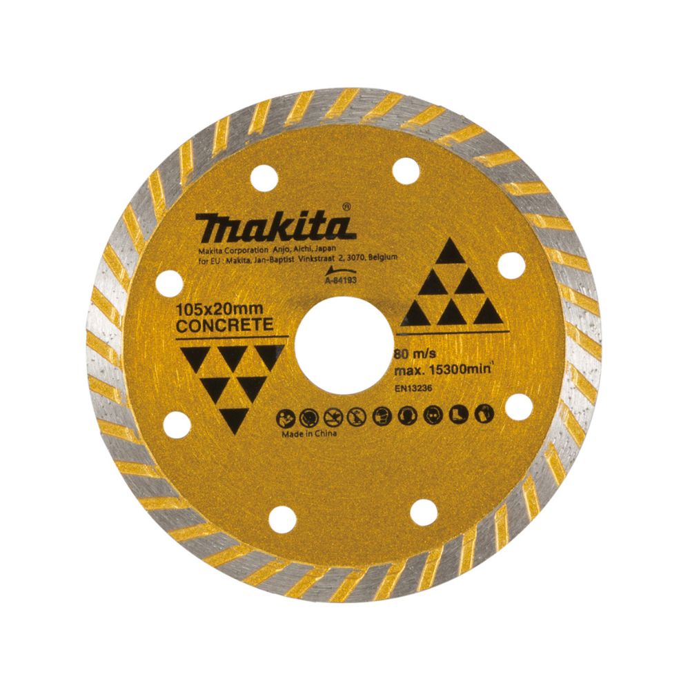 Makita 105mm x 20/16mm Turbo Diamond Saw Blade - Standard