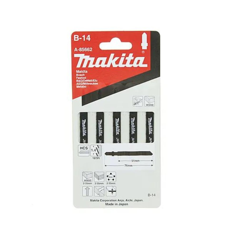 Makita HCS Bayonet Jigsaw Blade 18TPI - 5-Pack