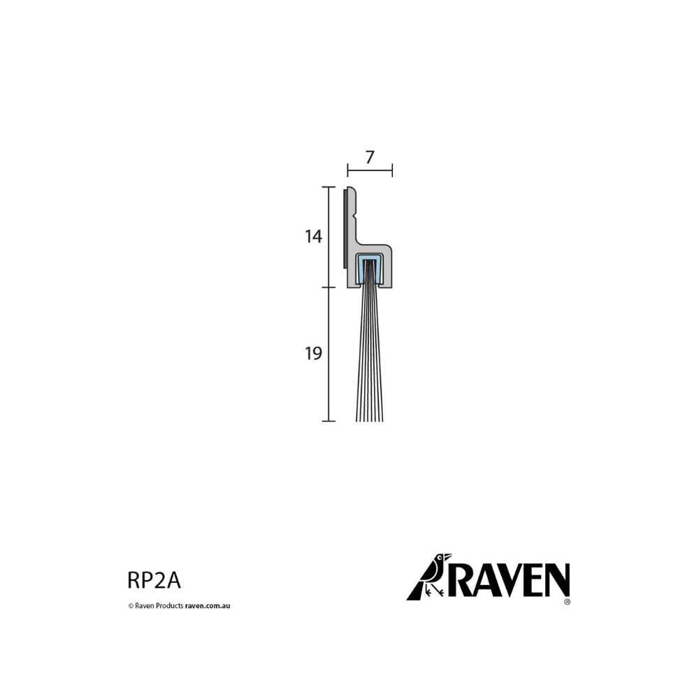 Raven RP2A Door  Bottom Sweep Seals 1000mm - (Clear Anodised)