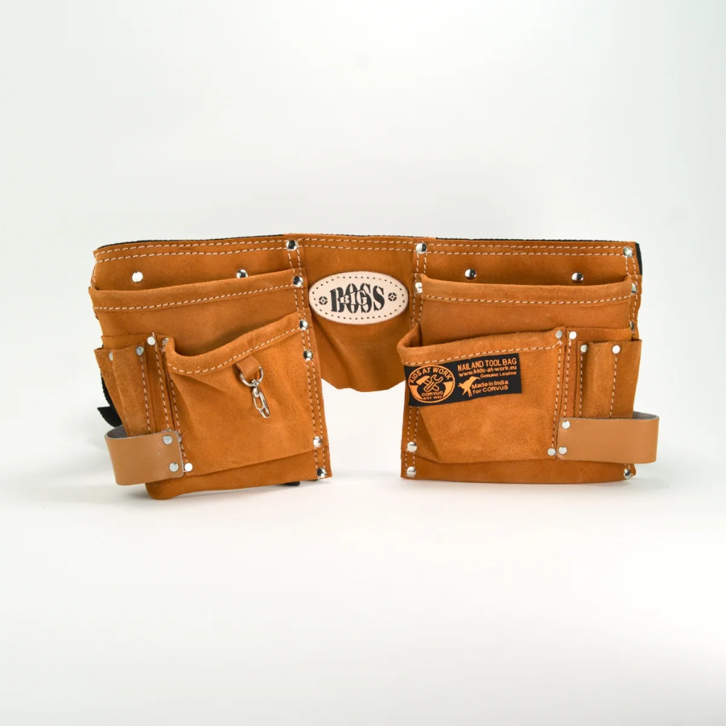 Kids at Work Leather Double Sided Cross-Body / Shoulder Tool Belt