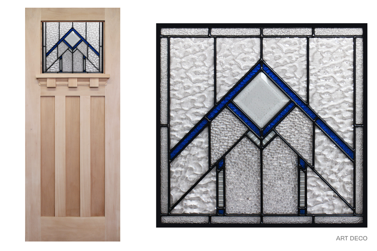 Agora Doors Entrance & Internal Ivanhoe 200 with Ledge + Leadlight