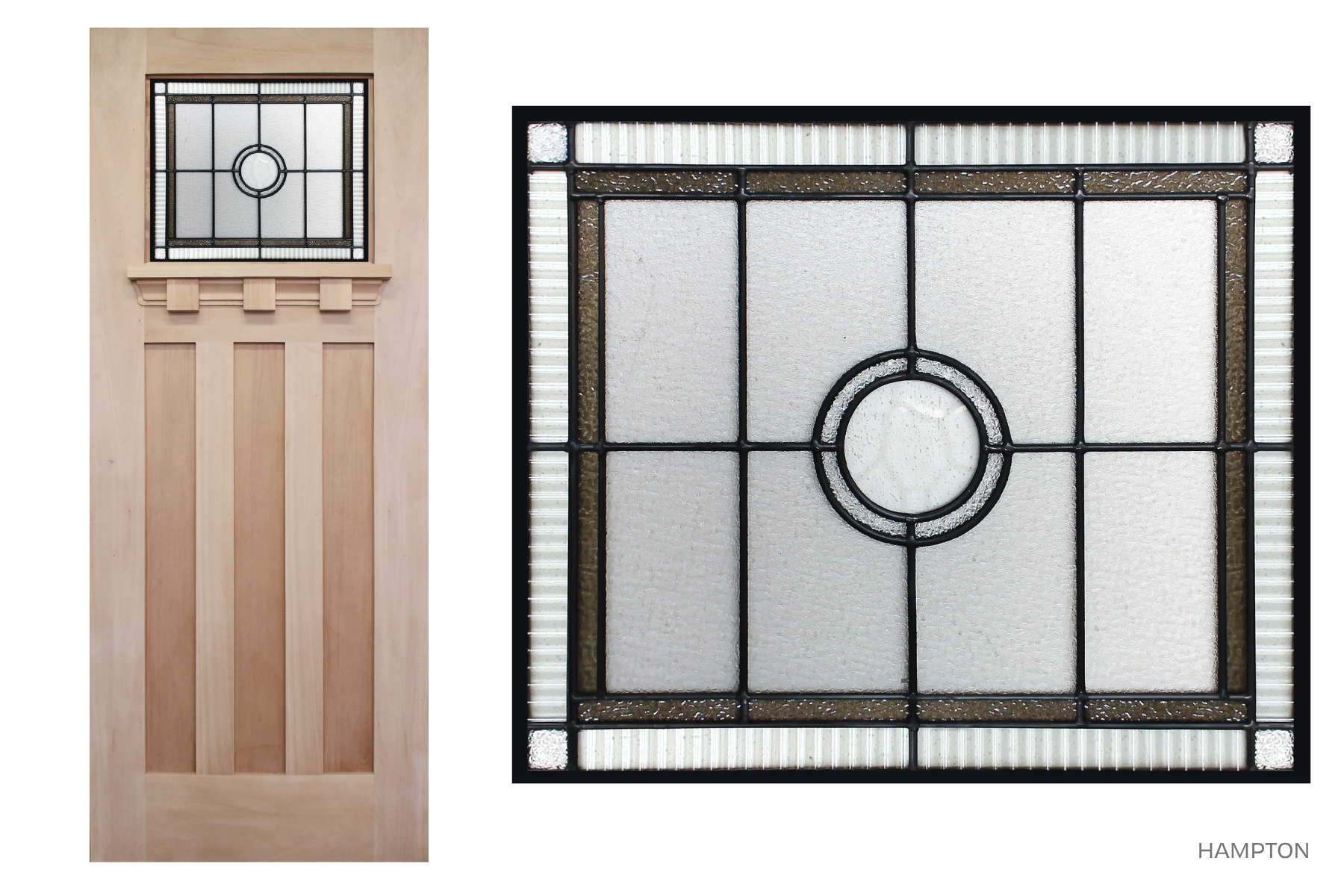 Agora Doors Entrance &amp; Internal Ivanhoe 200 with Ledge + Leadlight