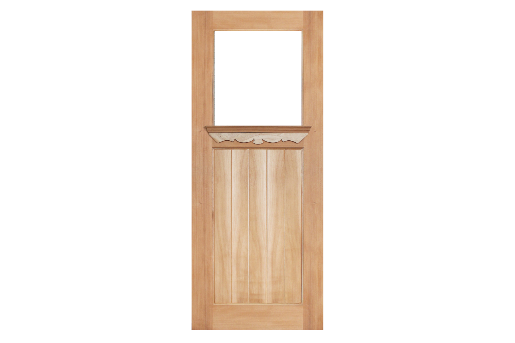 Agora Doors Entrance Door Shiplap 255 with Ledge &amp; Scroll