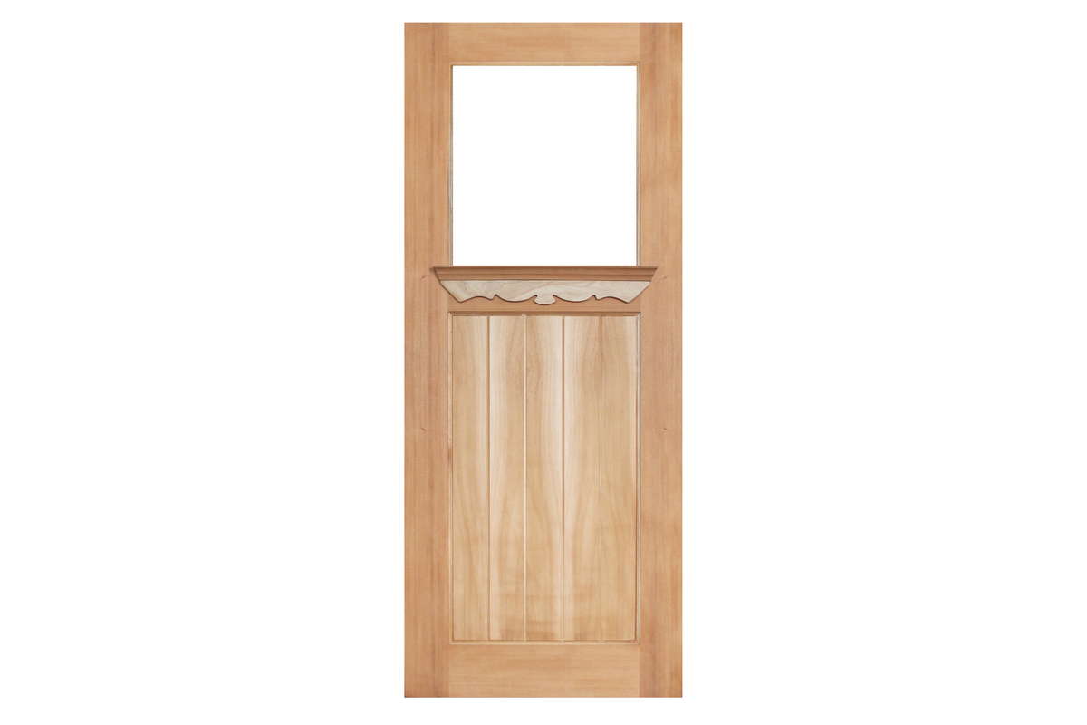 Agora Doors Entrance Door Shiplap 255 with Ledge &amp; Scroll