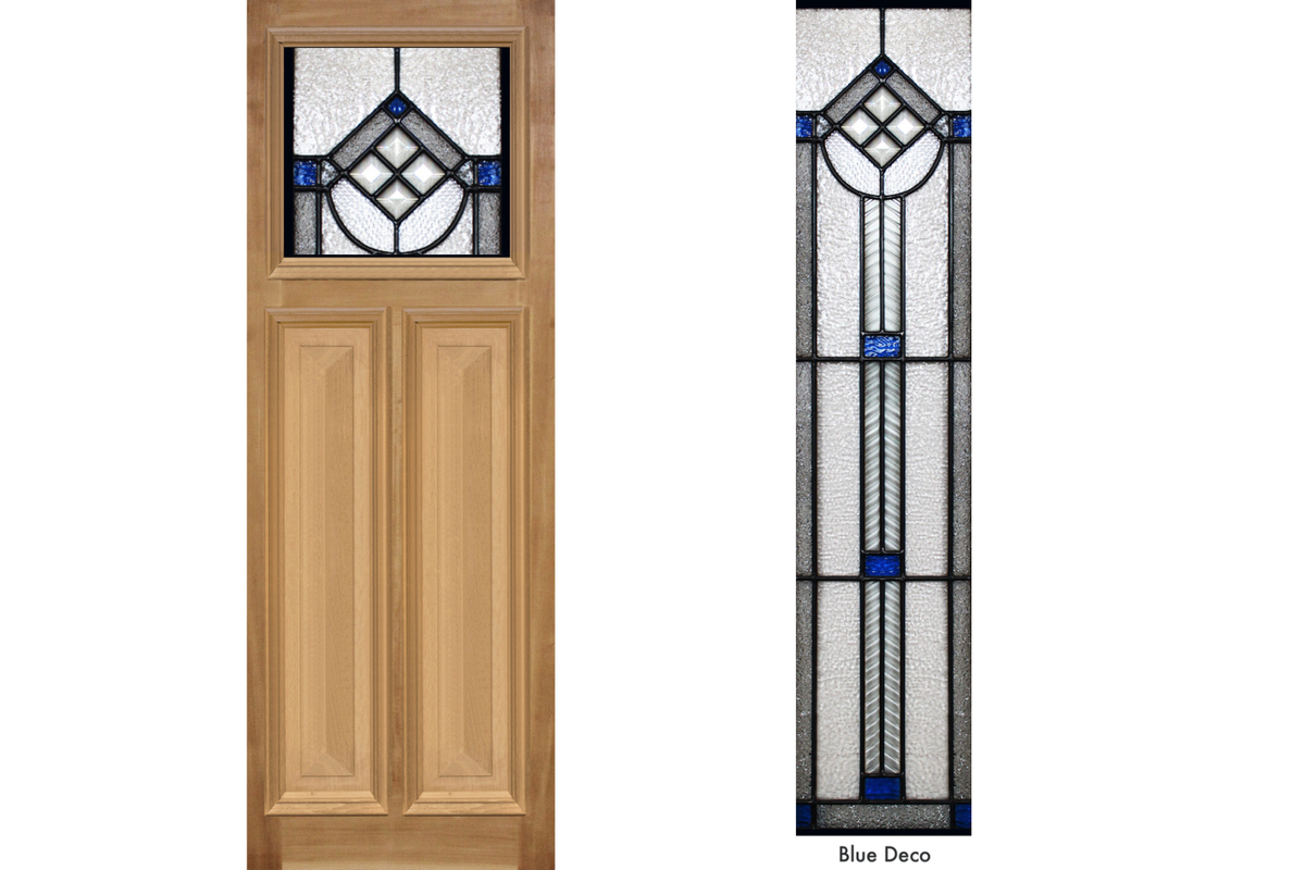 Agora Doors Entrance &amp; Internal Door Edwardian 165 Cricket Bat &amp; Bolection Mould +Leadlightt