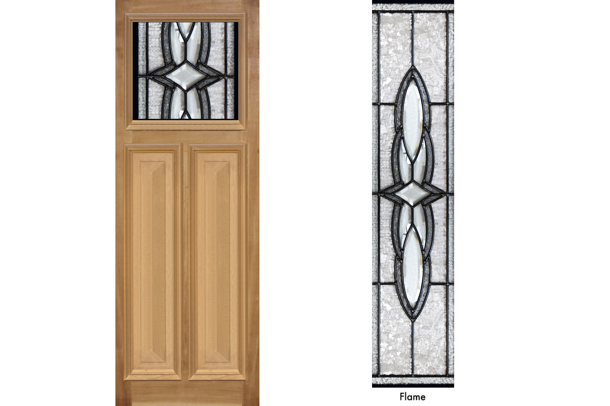 Agora Doors Entrance &amp; Internal Door Edwardian 165 Cricket Bat &amp; Bolection Mould +Leadlightt