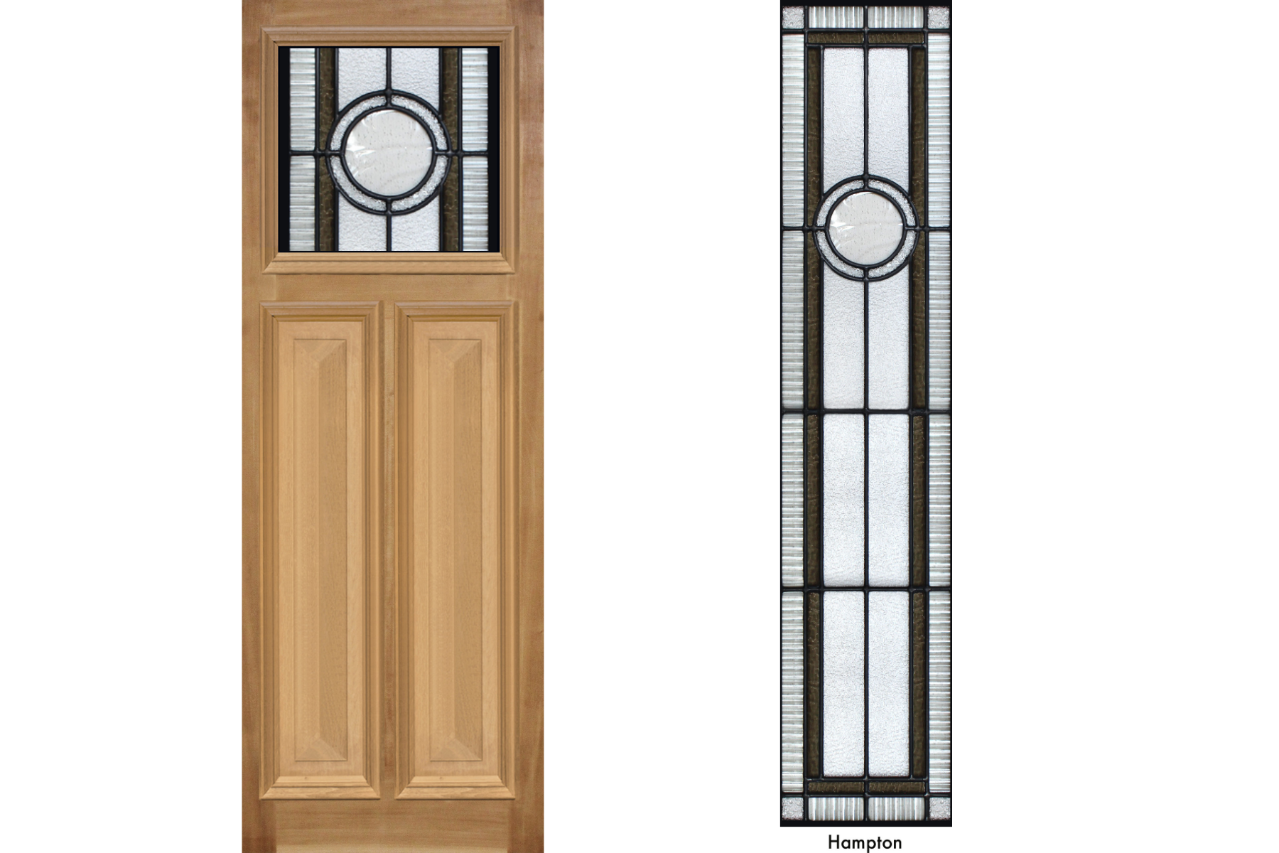 Agora Doors Entrance &amp; Internal Door Edwardian 165 Cricket Bat &amp; Bolection Mould +Leadlightt