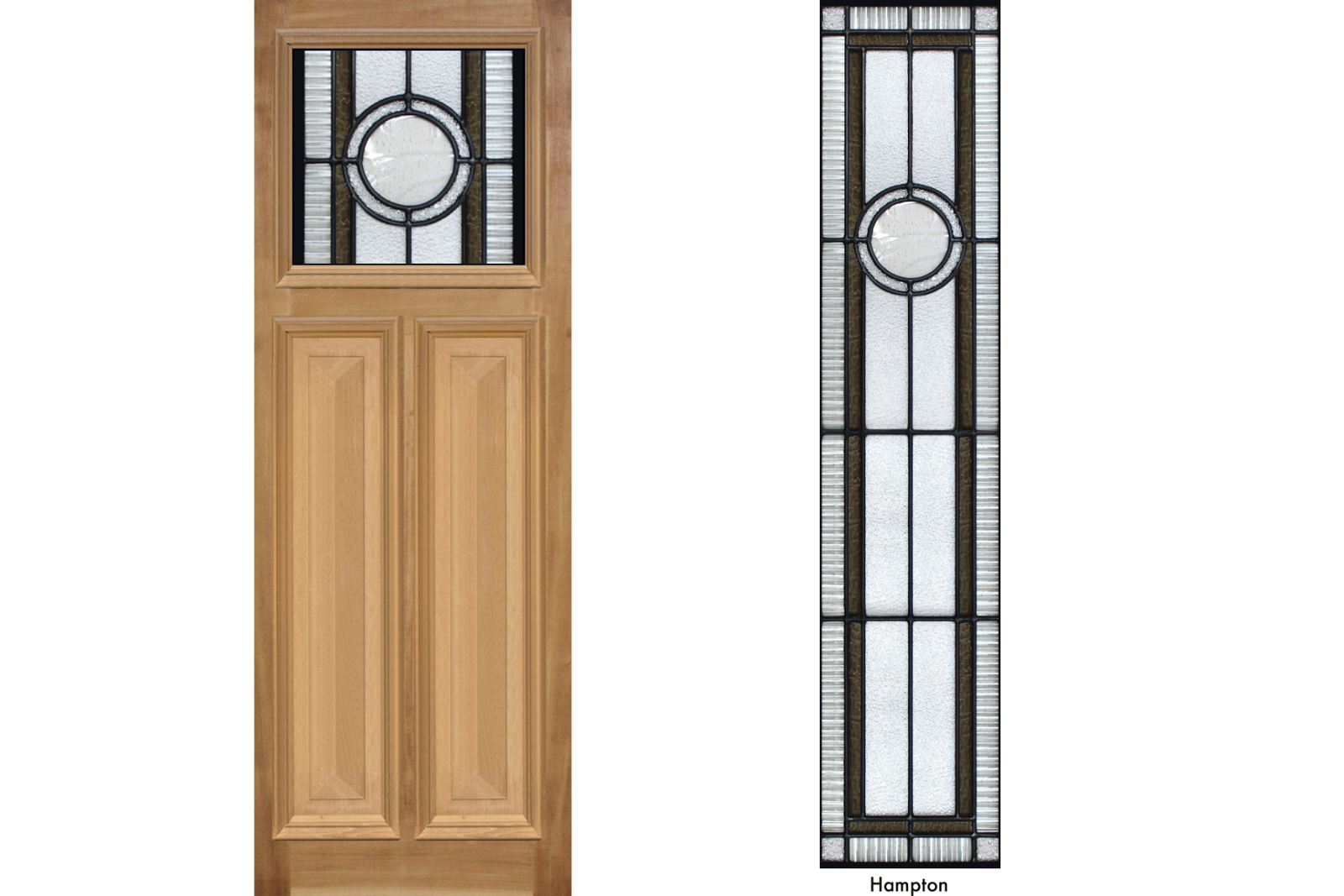 Agora Doors Entrance & Internal Door Edwardian 165 Cricket Bat & Bolection Mould +Leadlightt
