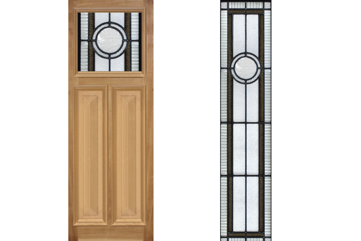 Agora Doors Entrance &amp; Internal Door Edwardian 165 Cricket Bat &amp; Bolection Mould +Leadlightt