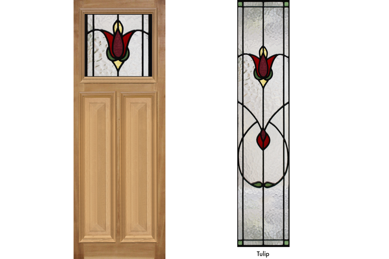Agora Doors Entrance & Internal Door Edwardian 165 Cricket Bat & Bolection Mould +Leadlightt
