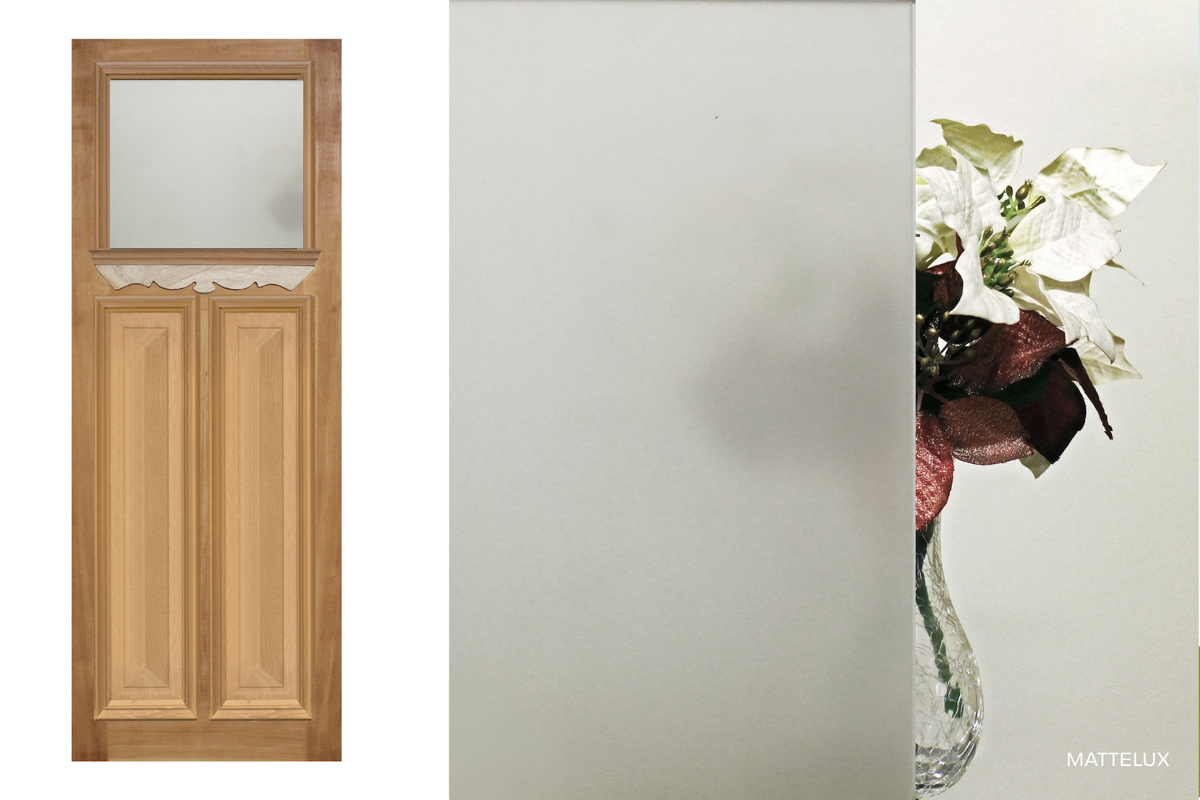 Agora Doors Entrance &amp; Internal Door Edwardian 165 Cricket Bat &amp; Bolection Mould + Ledge &amp; Scroll + Glass