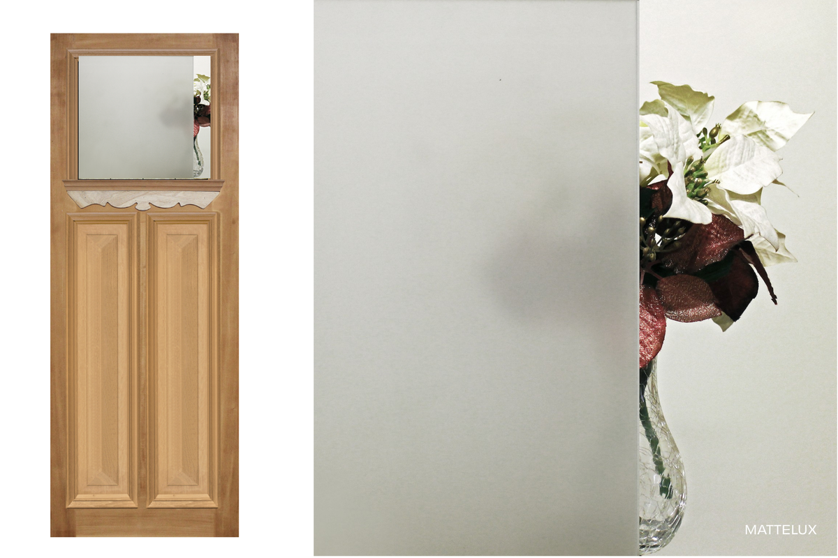 Agora Doors Entrance &amp; Internal Door Edwardian 165 Cricket Bat &amp; Bolection Mould + Ledge &amp; Scroll + Glass