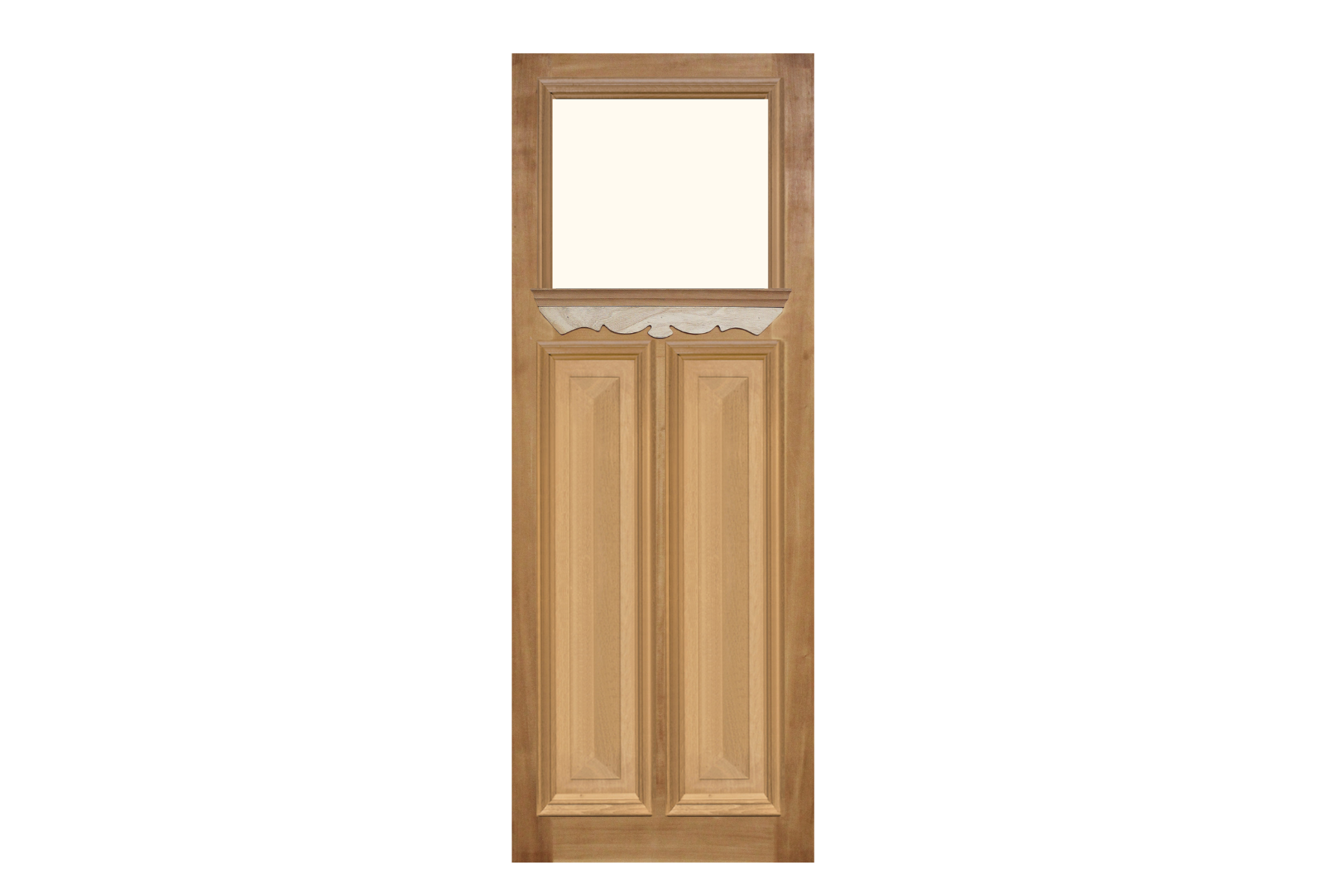 Agora Doors Entrance &amp; Internal Door Edwardian 165 Cricket Bat &amp; Bolection Mould + Ledge &amp; Scroll + Glass