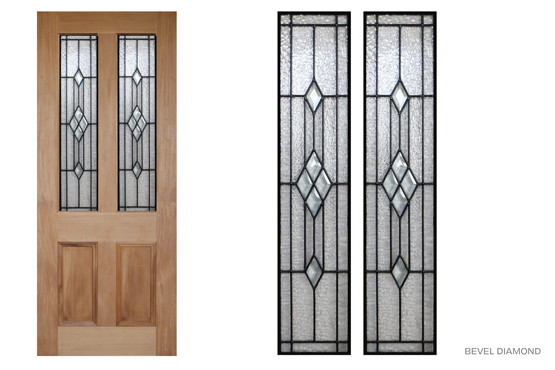 Agora Doors Entrance &amp; Internal Door Victorian 155 Solid + Leadlight