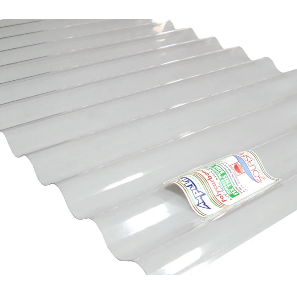 Ampelite Solasafe Corrugated Polycarbonate Sheeting Clear 3.6m