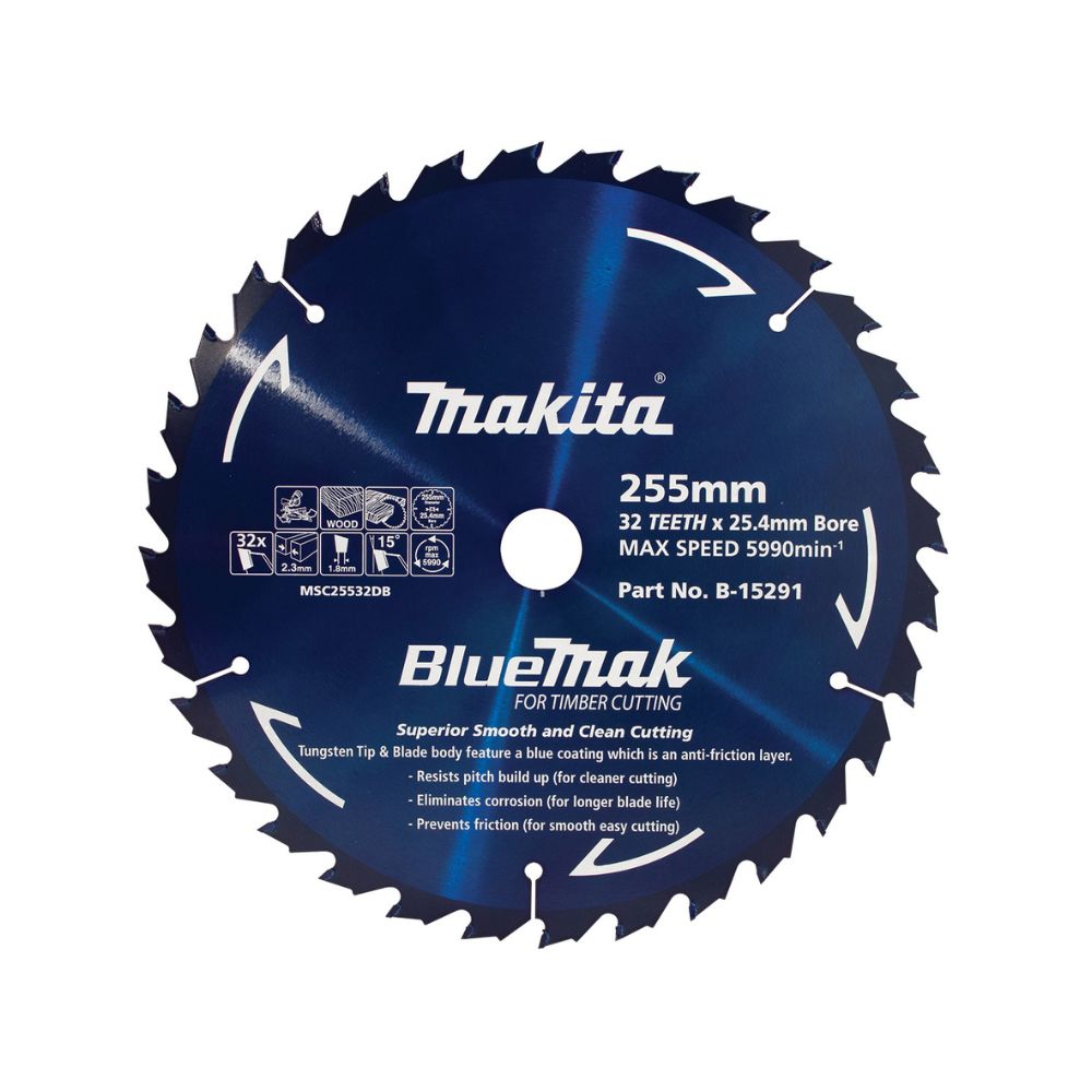 Makita BlueMak TCT Circular Saw Blade 255 x 25.4mm 32T