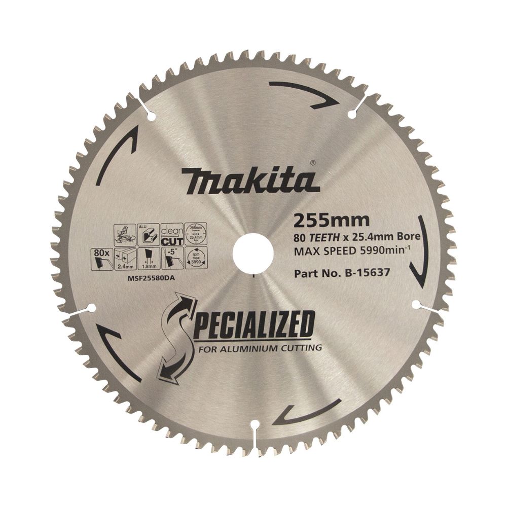 Makita Aluminium Circular Saw Blade - 255mm (10&quot;) 80T - TCT