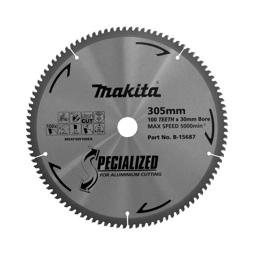 Makita Aluminium Circular Saw Blade Specialised - 305mm (12&quot;) 100T - TCT