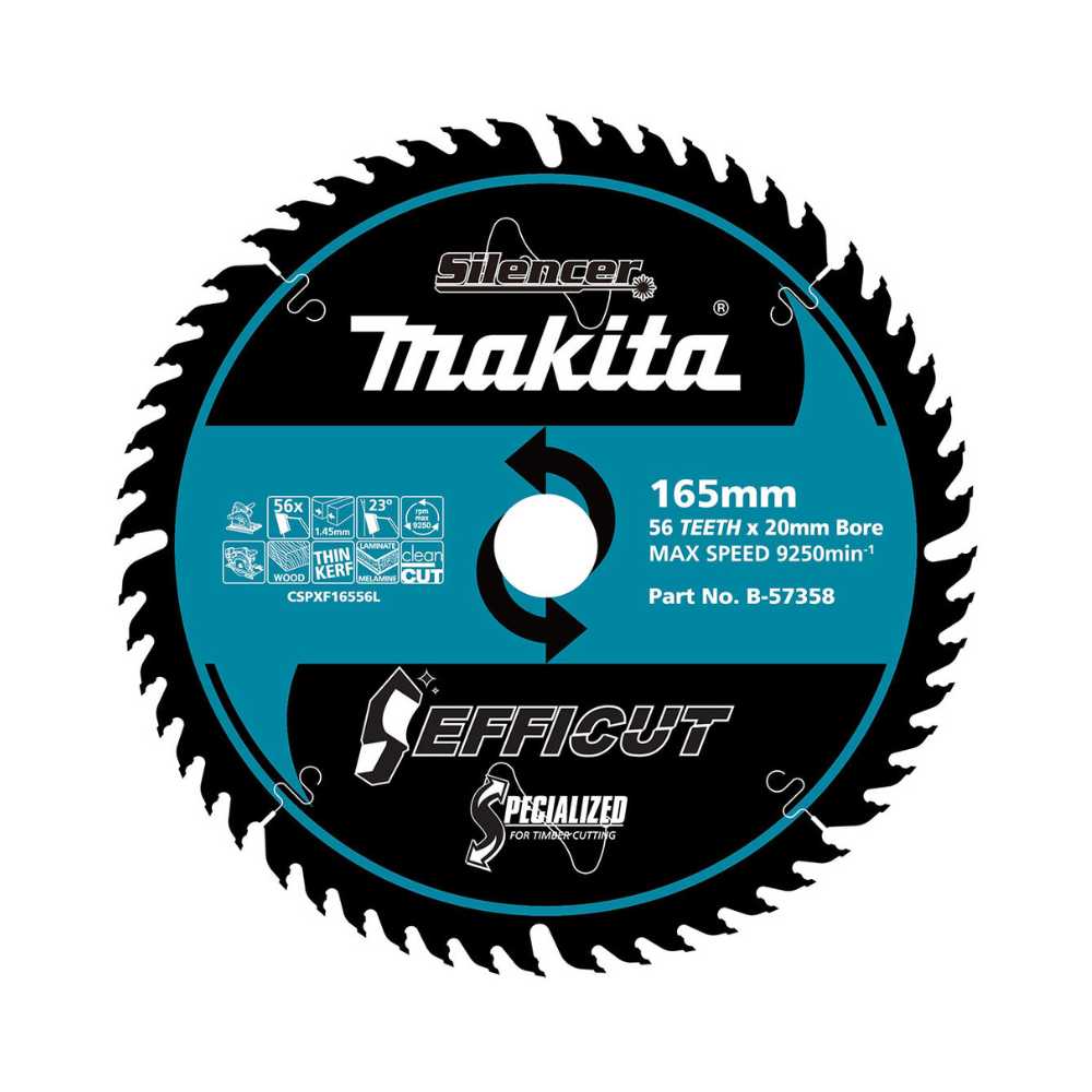 Makita Efficut TCT Circular Saw Blades for Plunge Cut and Wood Cutting