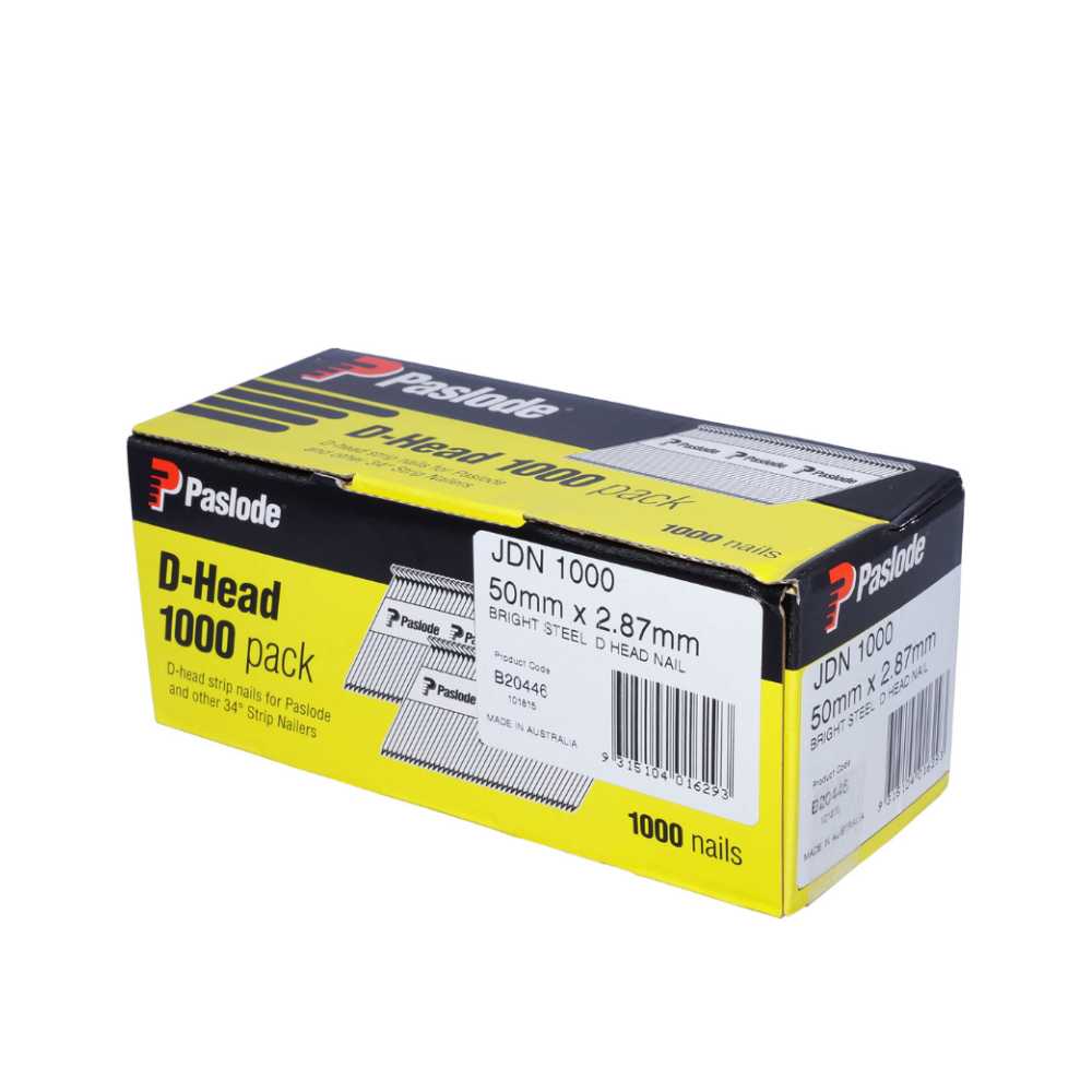 Paslode 50mm Bright Framing Nails Box 1000