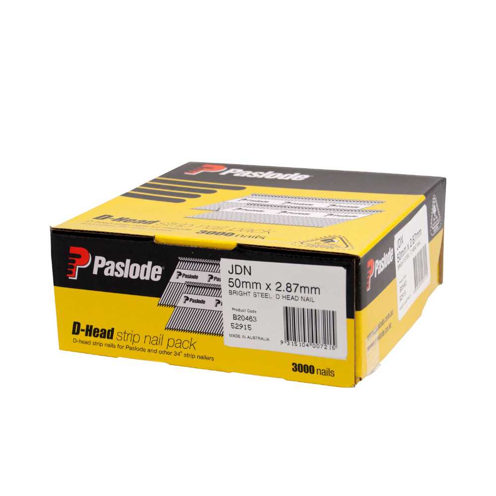 Paslode 50mm Bright Framing Nails Box 3000