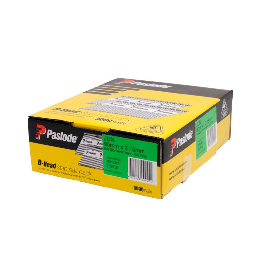 Paslode 75mm Bright Framing Nails Box 3000