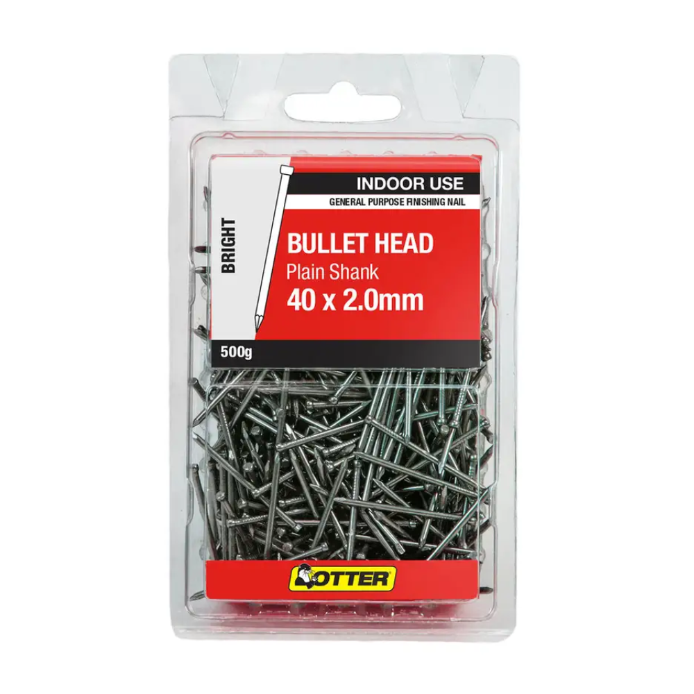 Otter Bullet Head Nails Bright Steel 500g