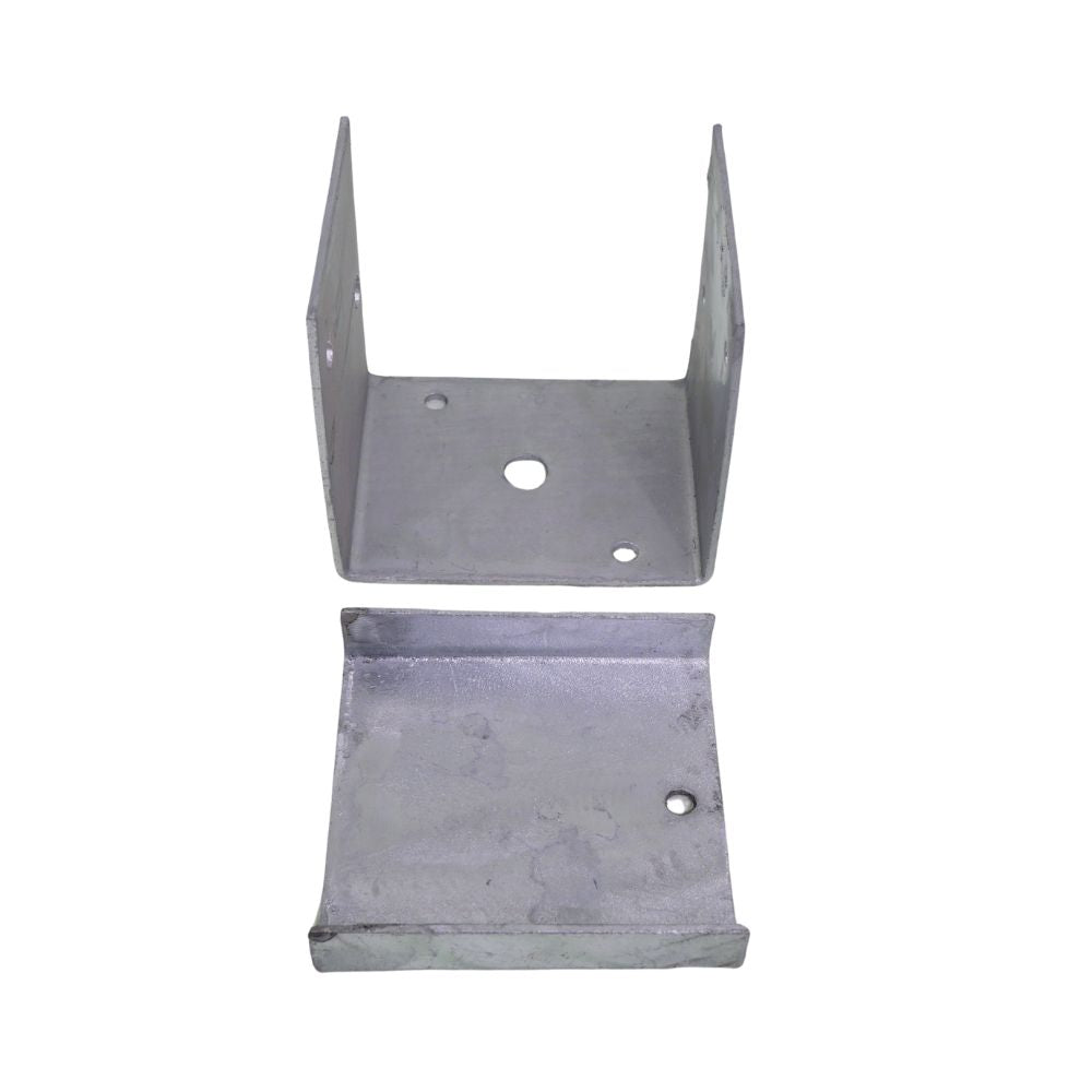 McIntyre® Galvanised Bolt-On Post Support with Base for Secure Structural Fixing