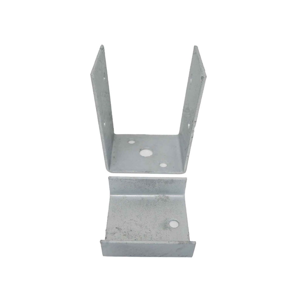 McIntyre® Galvanised Bolt-On Post Support with Base for Secure Structural Fixing