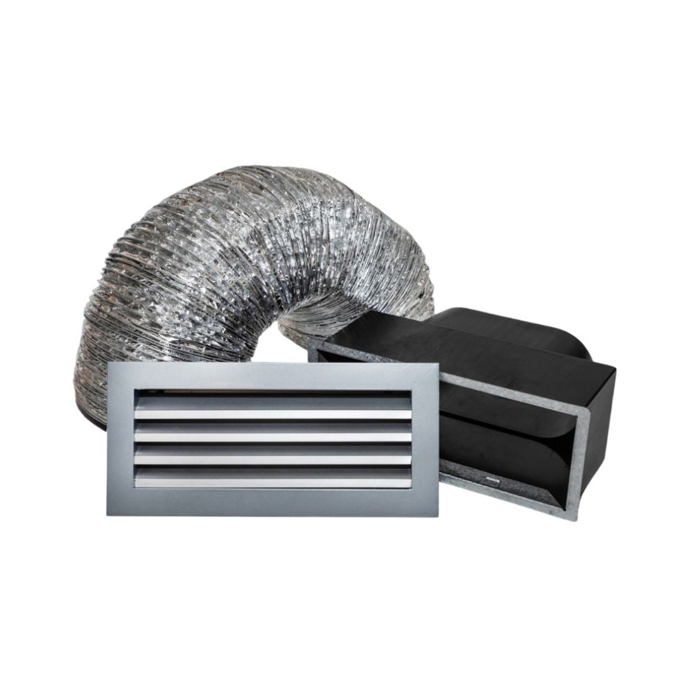 Alpine Weatherproof Louvre Single Brick Wall Vent Kit 150mm