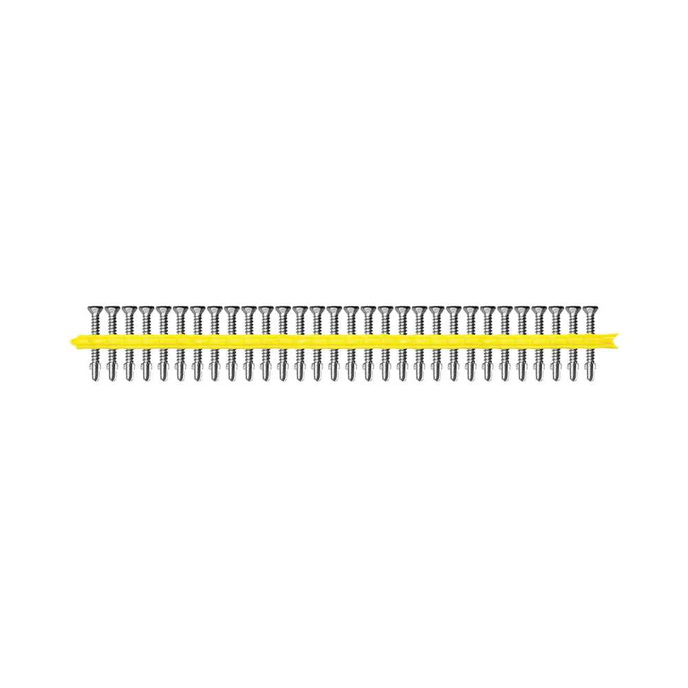 Simpson Quik Drive® Metal Screws Winged Ribbed Flat Head #2 Square Drive Collated Galvanised 8g x 42mm 1500pack