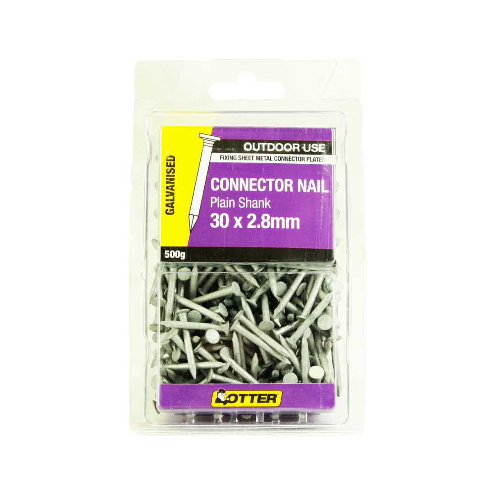 Otter Connector Nails 30 x 2.8mm - Glue Coated Plain Shank