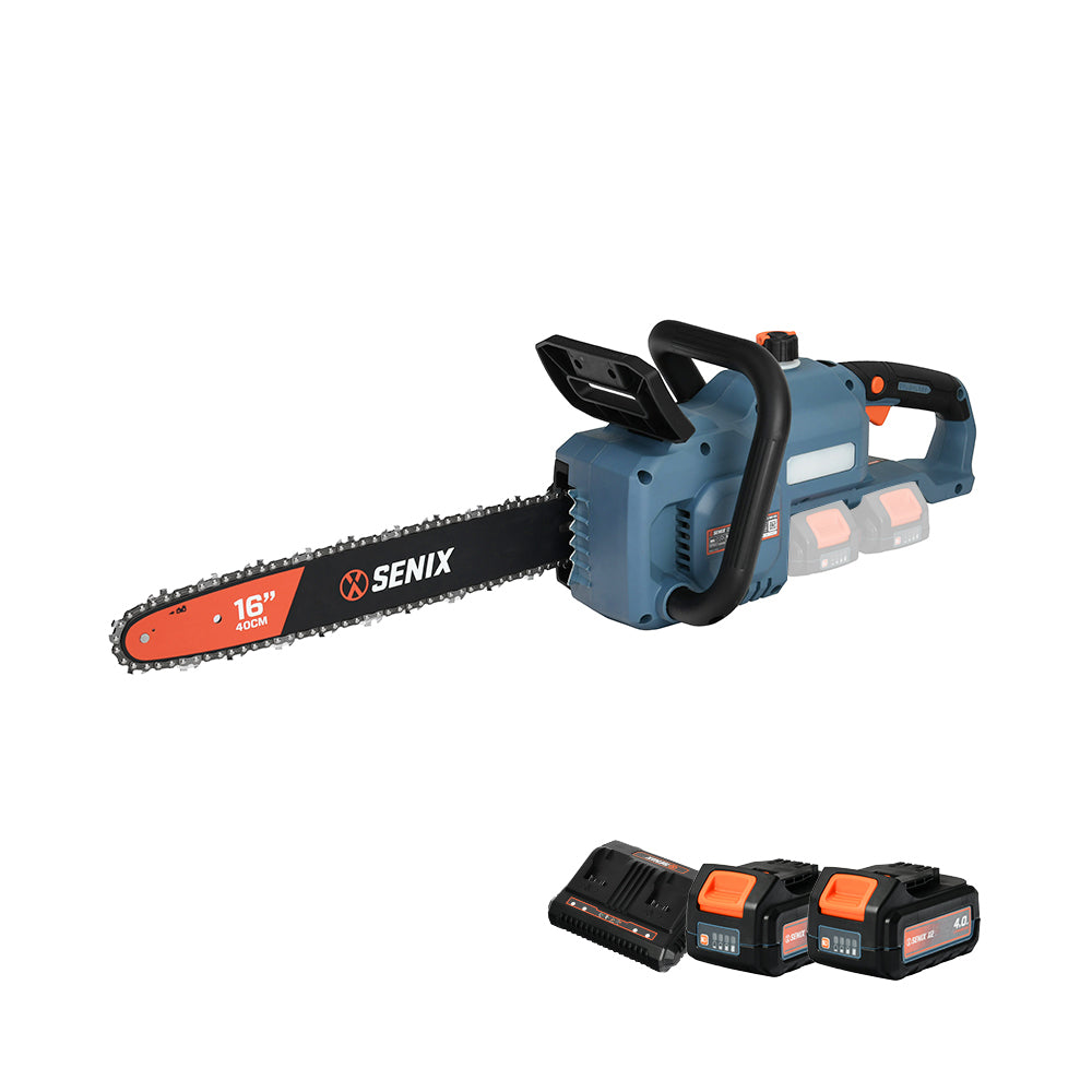 SENIX 2X2 36V Brushless Rear Handle Chainsaw Kit
