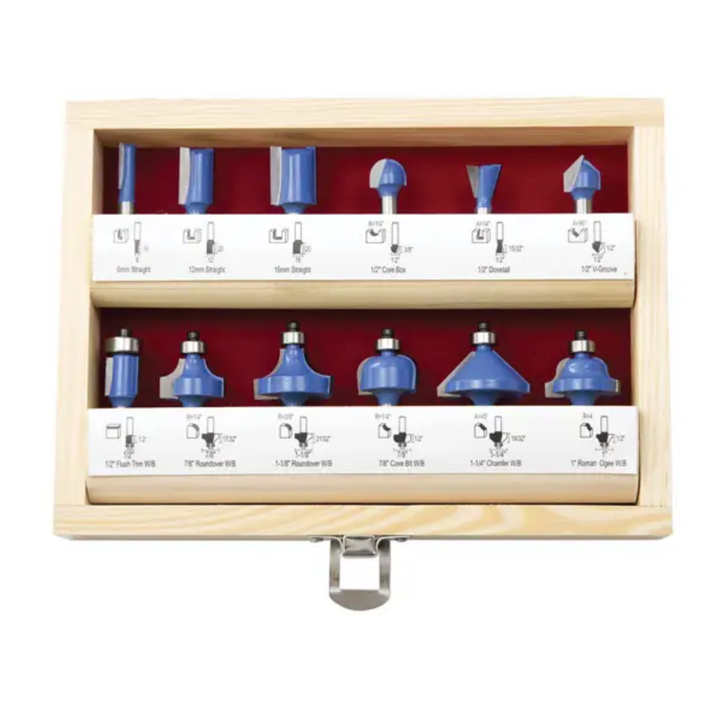 Carb-I-Tool Router Bit Budget Kit T-Cut - 12 Piece