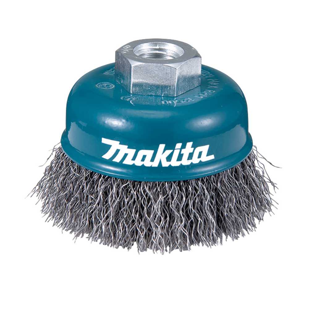 Makita Cup Brush Dia 14x2mm 75 mm Crimped Steel Wire