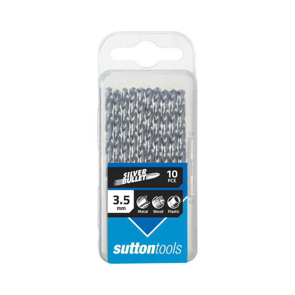 Sutton D104 Jobber Drills – Trade Pack – Silver Bullet 3.5mm 10pce